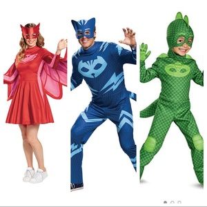 Family PJ mask costumes 🦉🐱🦎
